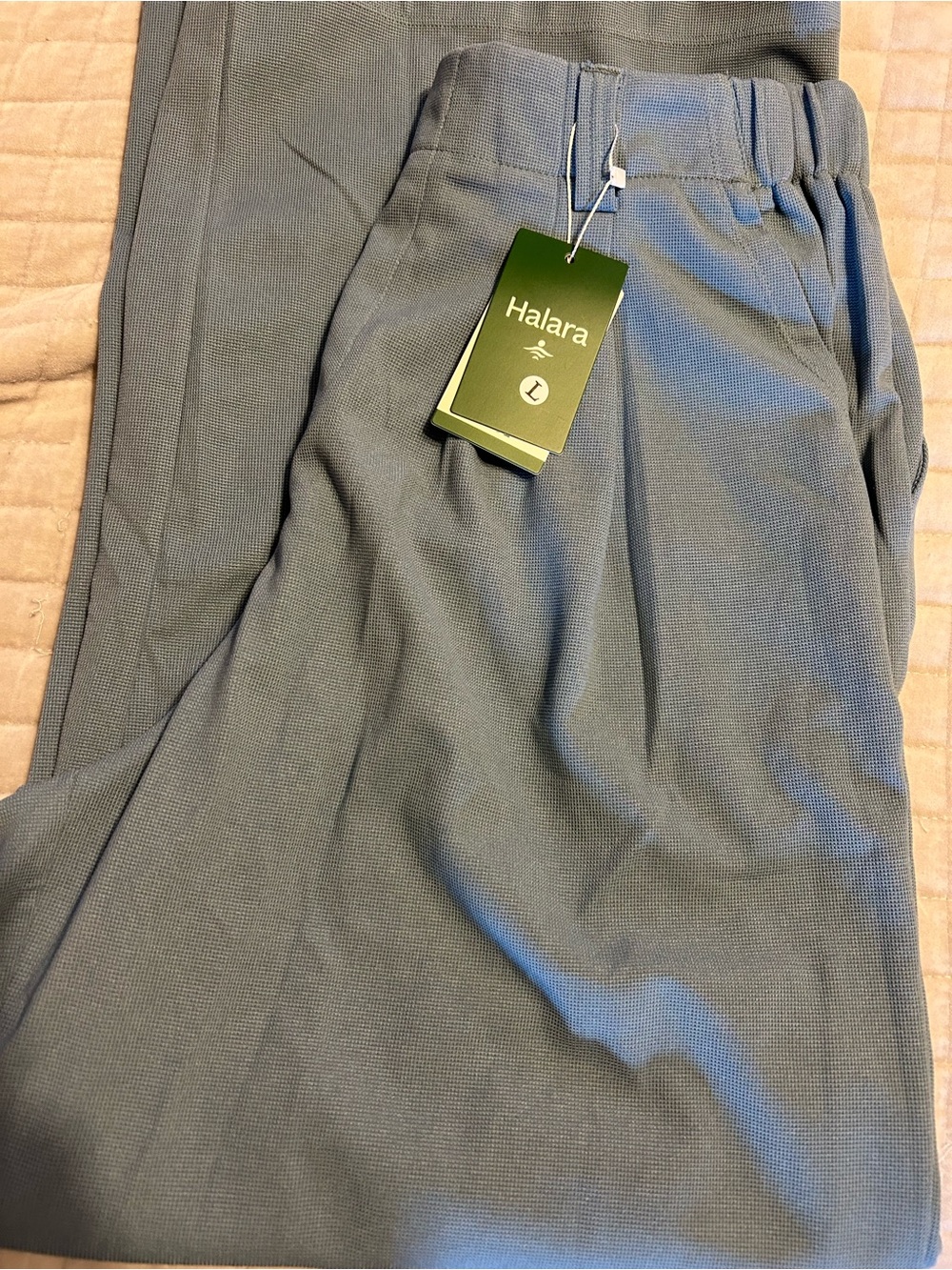 HALARA Slate Blue Women’s Elastic-Waist Trousers large